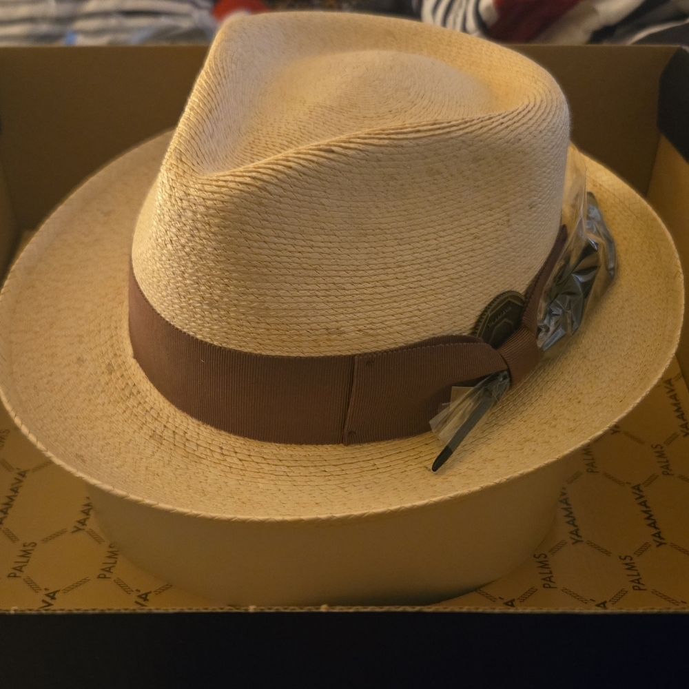 Brixton Natural Fedeo Hat with Dark Brown Band